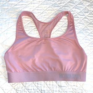 Victoria's Secret Sports Bra Light Pink & Gold